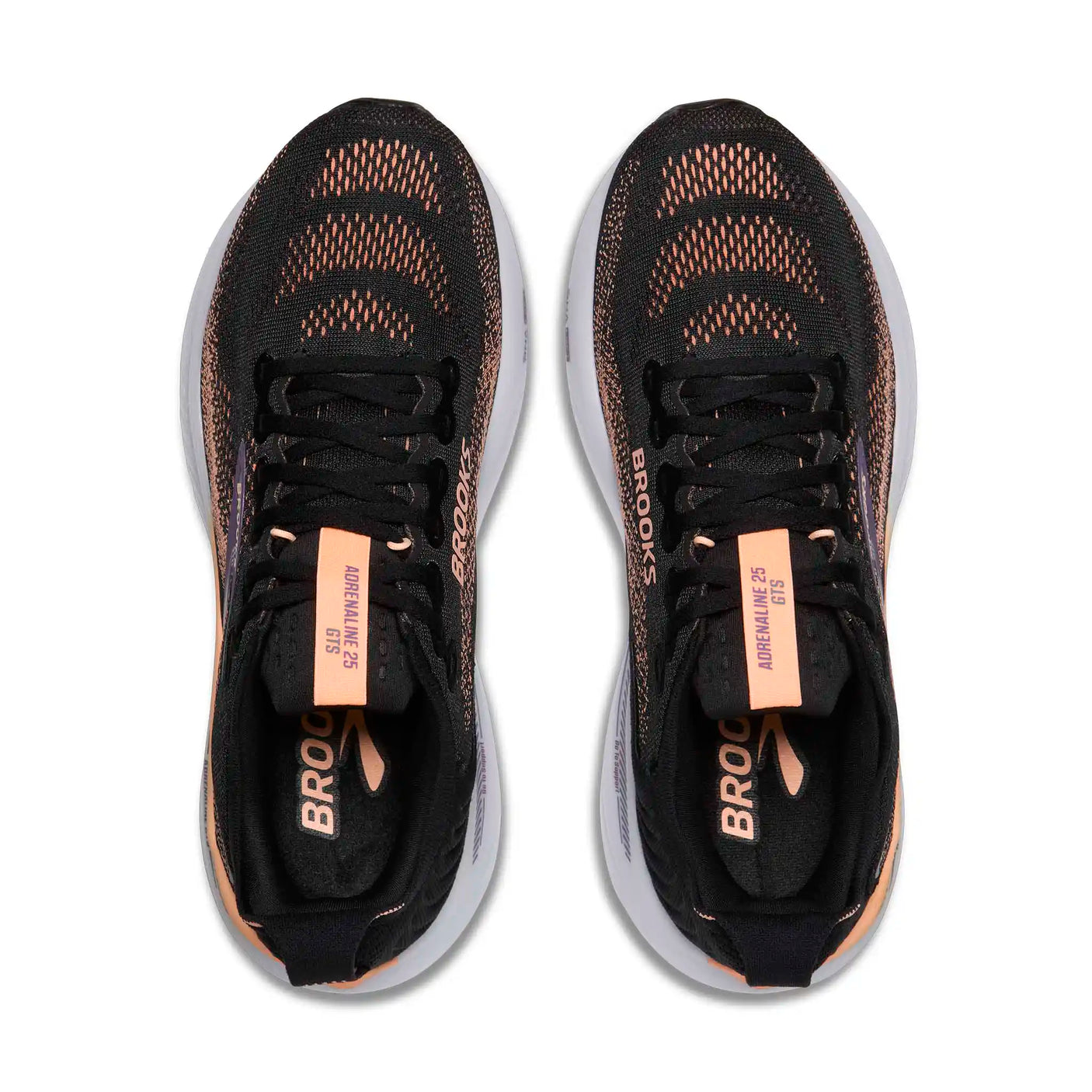 Brooks Adrenaline GTS 25 chaussures de course femme - Black / Peach / Mulled Grape