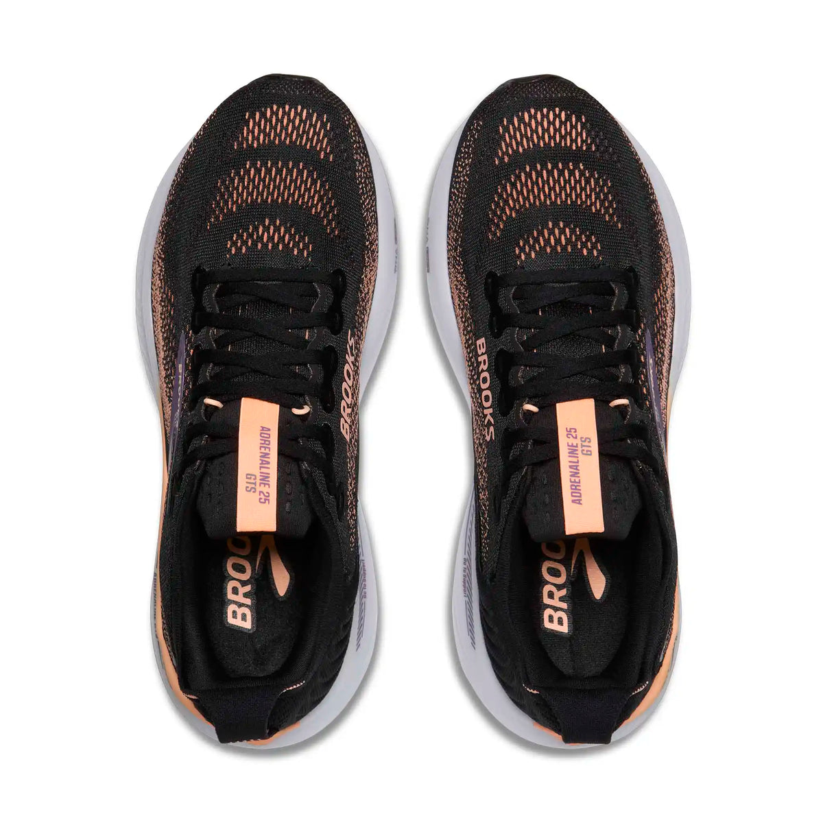 Brooks Adrenaline GTS 25 chaussures de course femme - Black / Peach / Mulled Grape