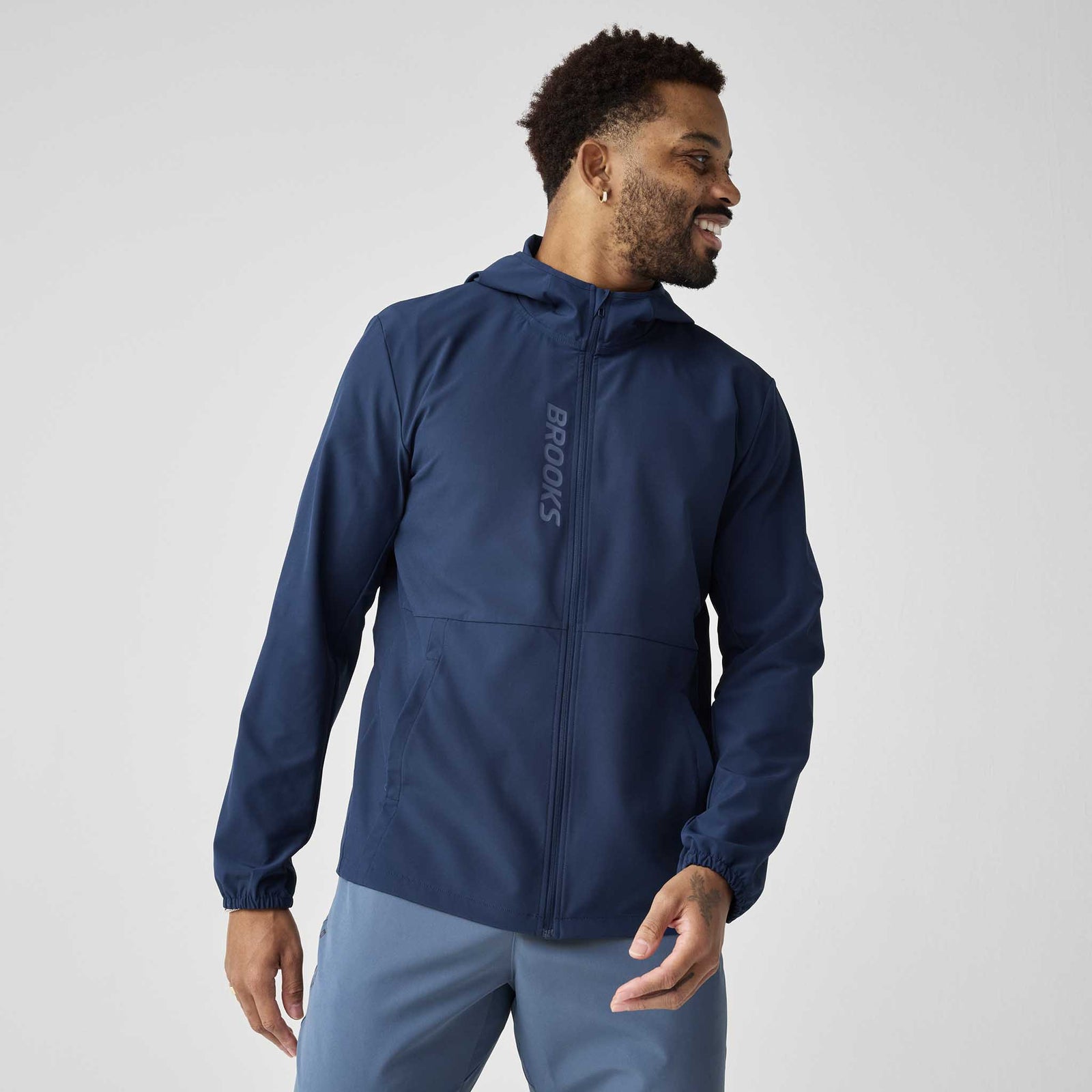 Brooks Canopy Jacket coupe-vent de course à pied pour homme - Midnight Run