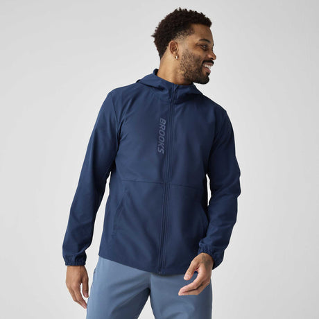 Brooks Canopy Jacket coupe-vent de course à pied pour homme - Midnight Run