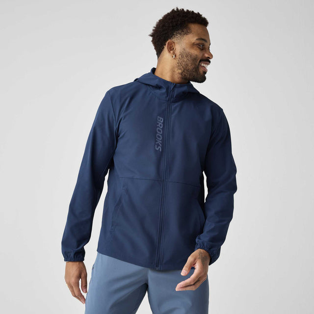 Brooks Canopy Jacket coupe-vent de course à pied pour homme - Midnight Run