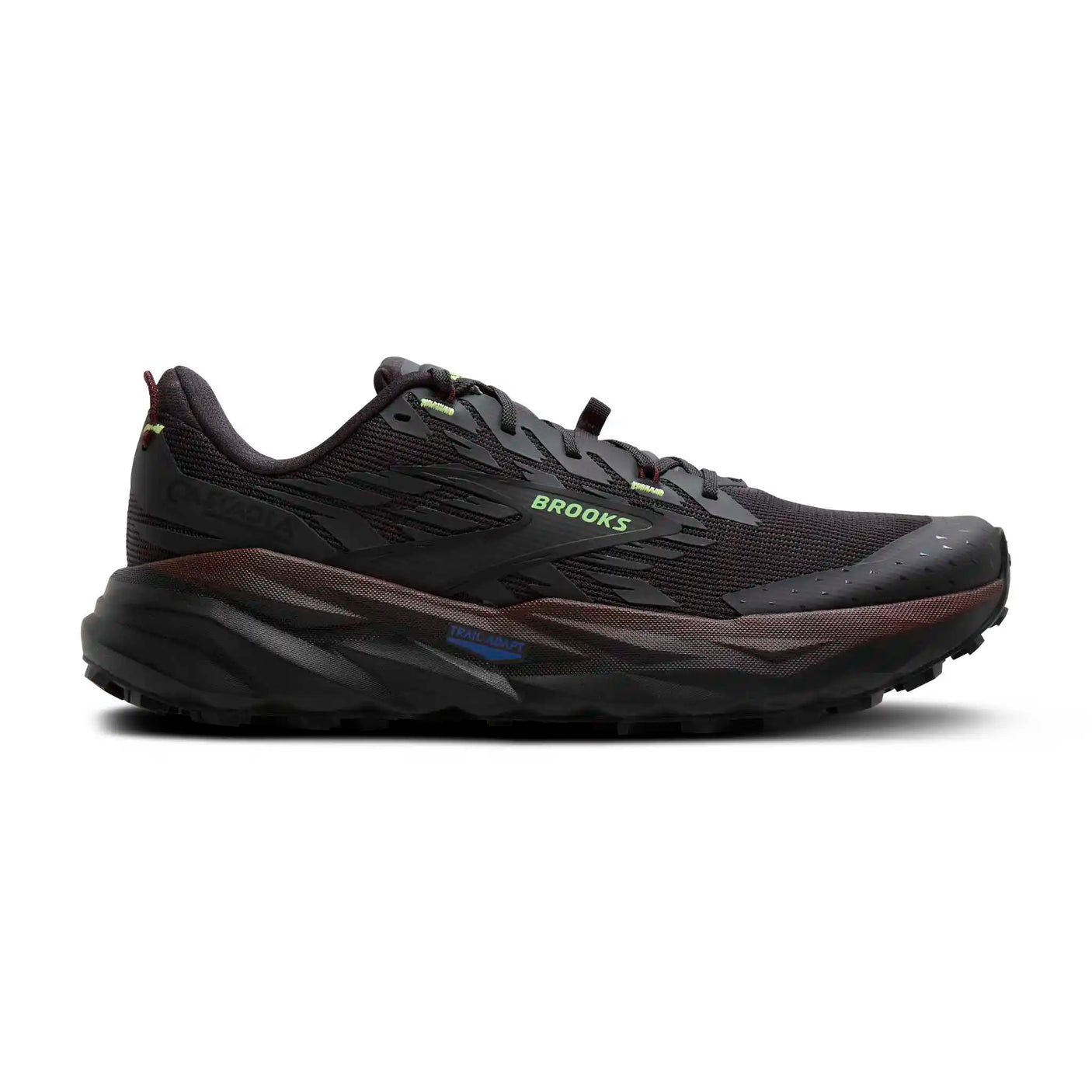 Brooks Cascadia 19 chaussures de course à pied trail homme - Phantom / Rum Raisin / Green