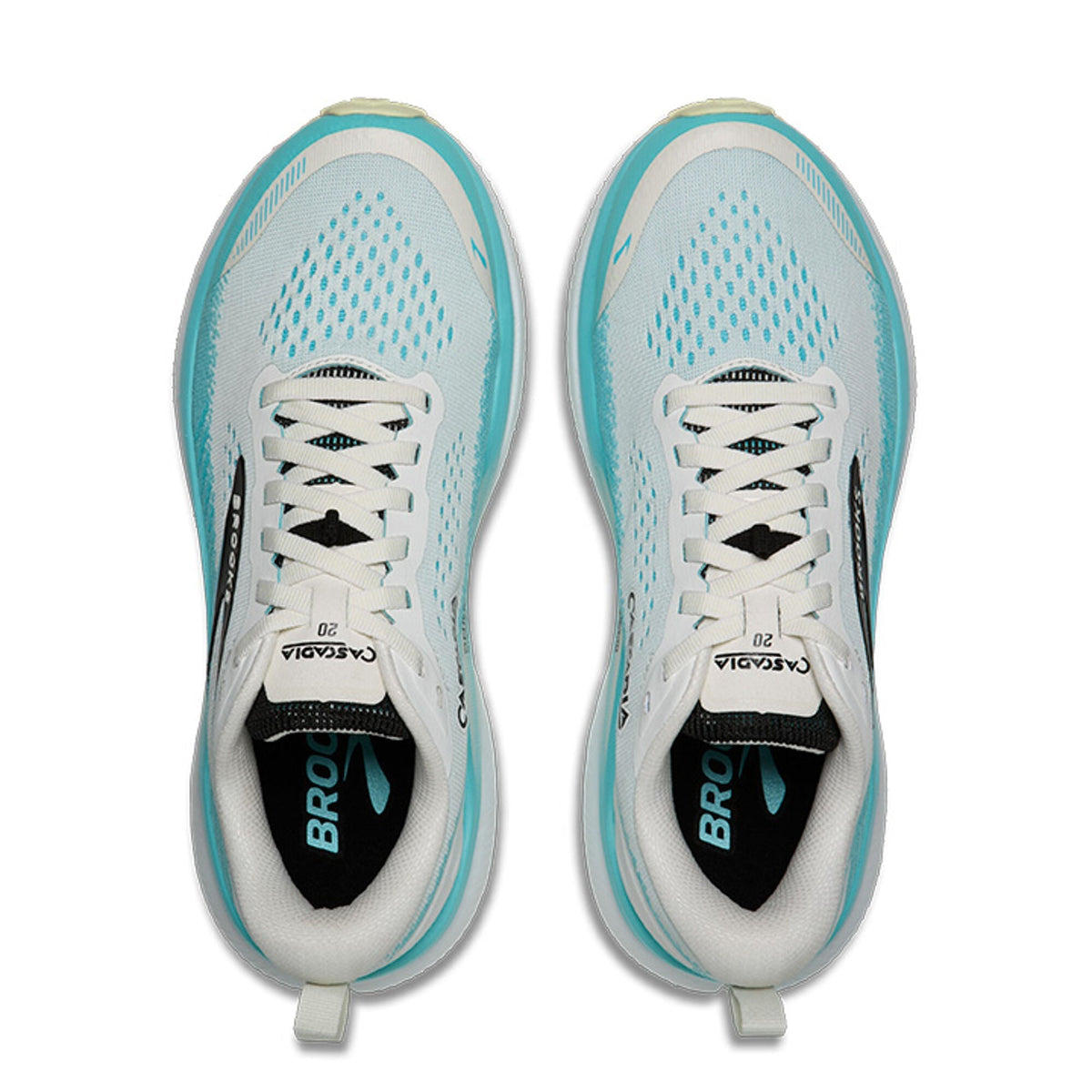 Brooks Cascadia 20 chaussures de course à pied trail homme - White / Blue / Black