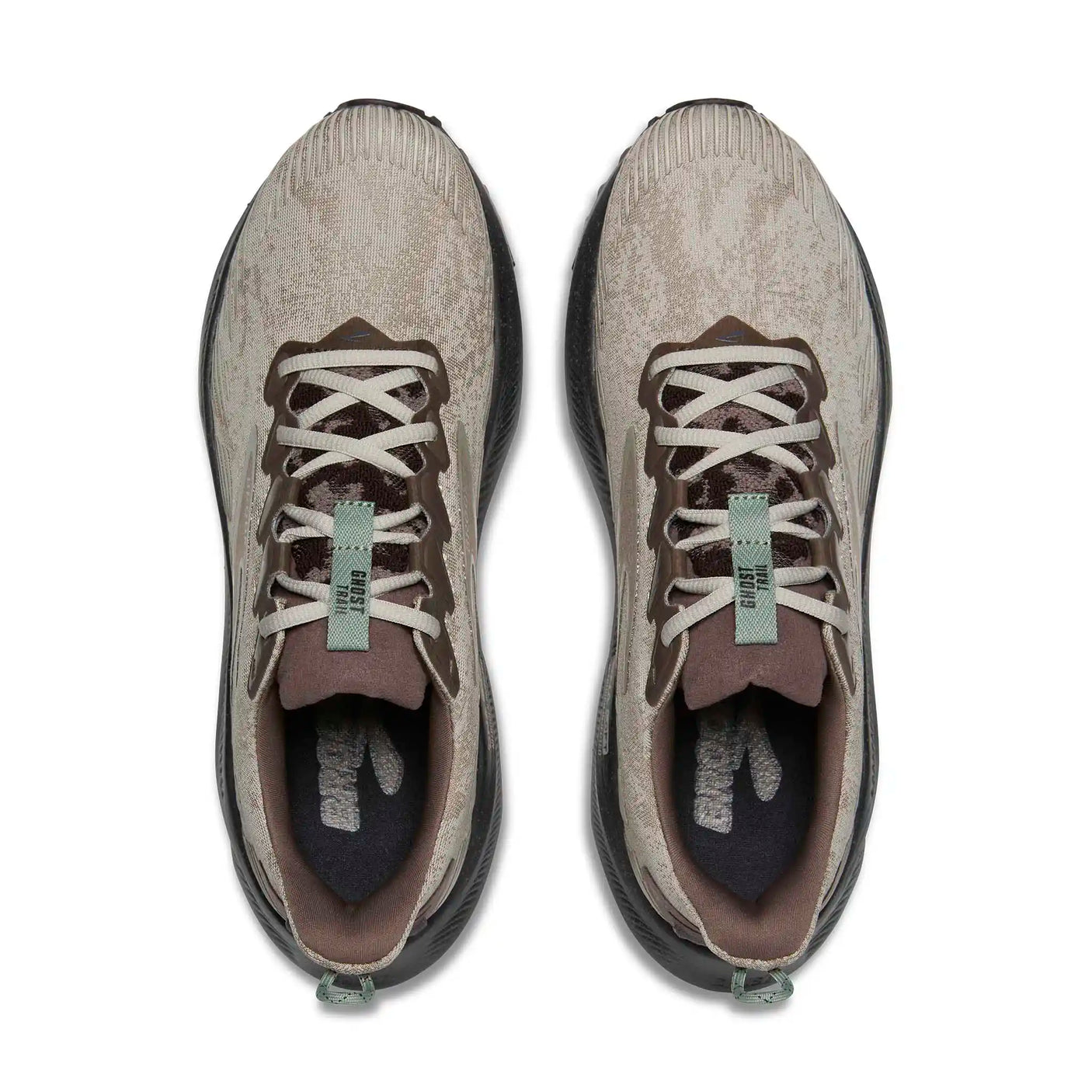 Brooks Ghost Trail chaussures de course à pied en sentier pour homme- Ganache / Coffee / Green