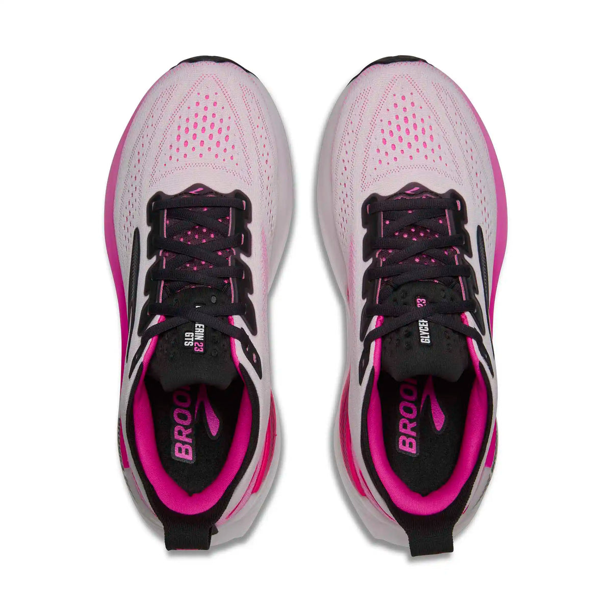Brooks Glycerin GTS 23 chaussures de course femme - White / Phantom / Cyber Pink
