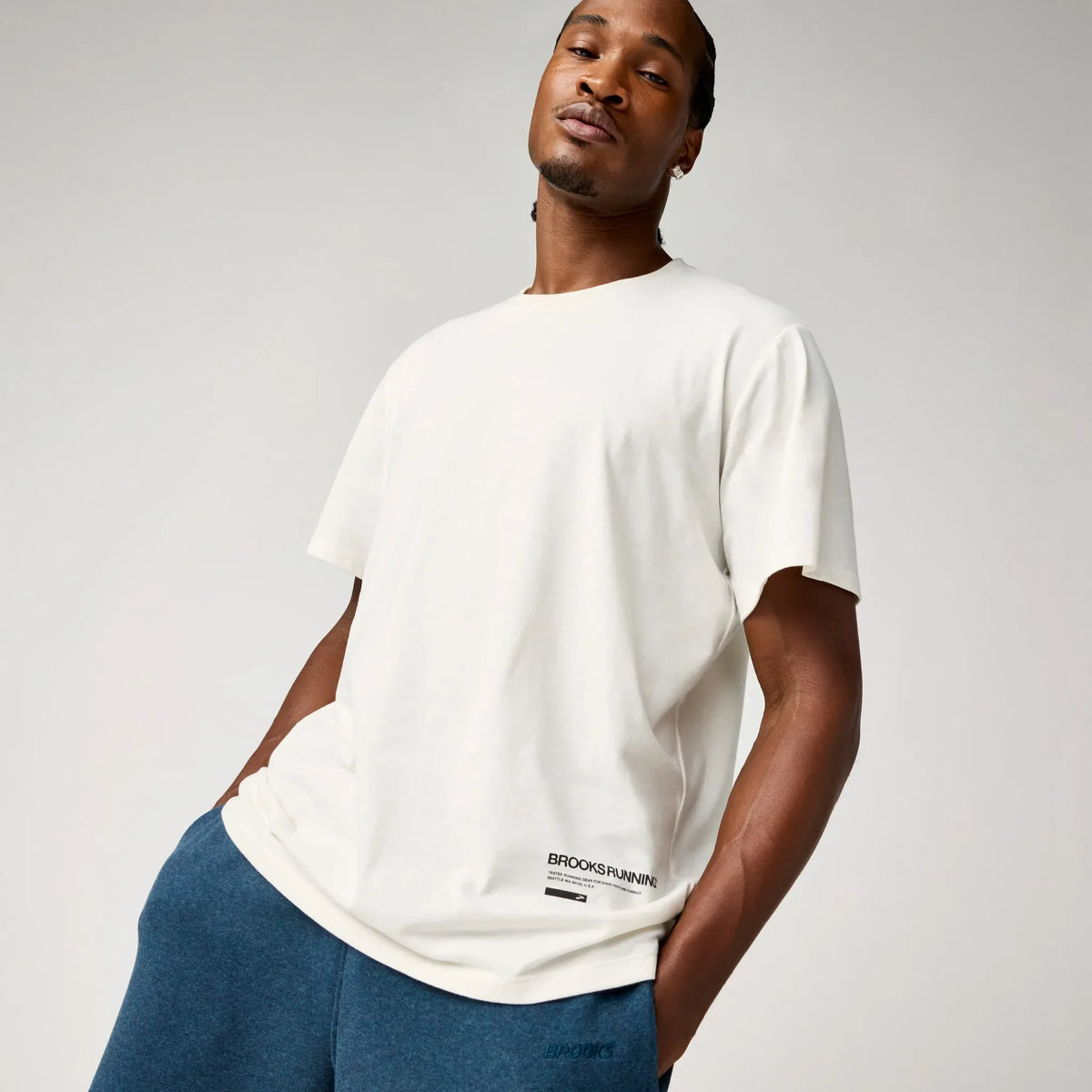 Brooks Graphic t-shirt homme - Bone / Noir