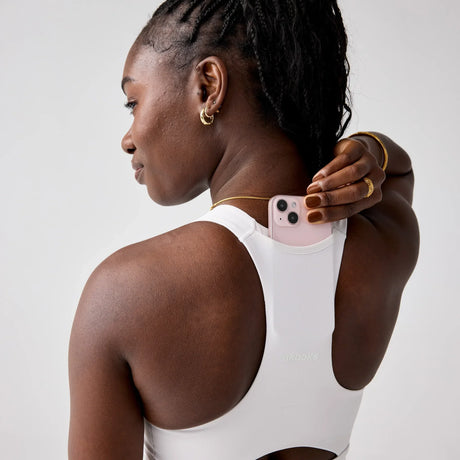 Brooks Luxe Pocket Bra soutien-gorge - Blanc
