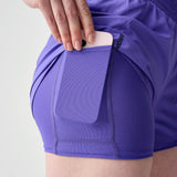 Brooks Dash short de course à pied 3 po 2-en-1 pour femme - Violet
