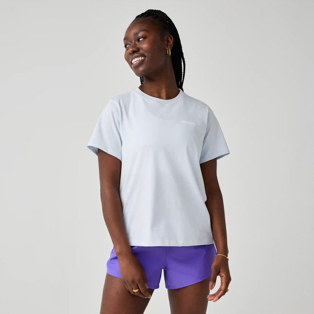 Brooks Graphic t-shirt de course à pied - Halogen Blue / White
