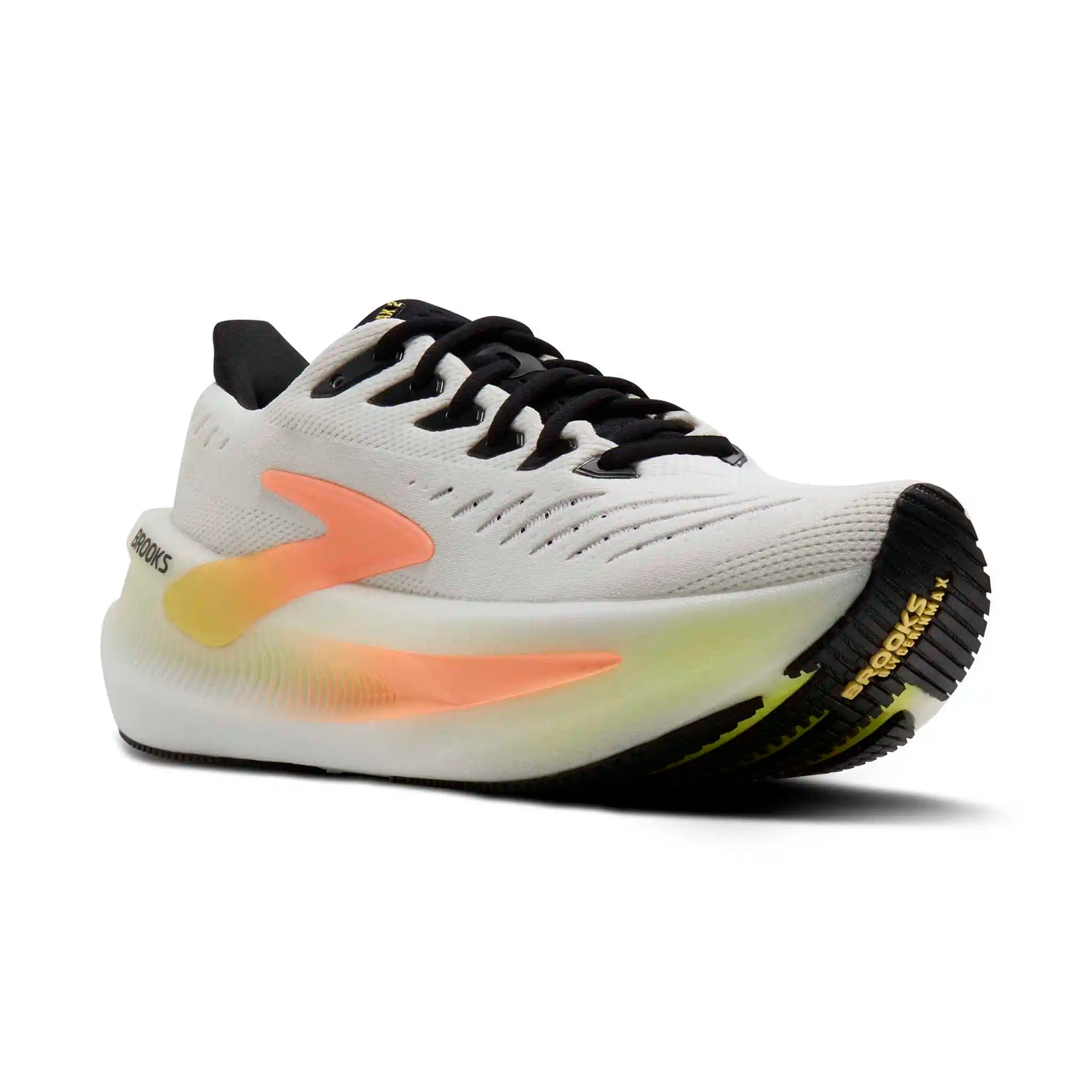 Brooks Glycerin Max 2 chaussures de course à pied femme - White / Cyber Yellow / Nightlife