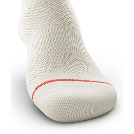 Outway Core Off White Crew unisex running sock - Off White - toe view