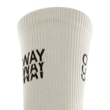 Outway Core Off White Crew unisex running sock - Off White - cuff close-up