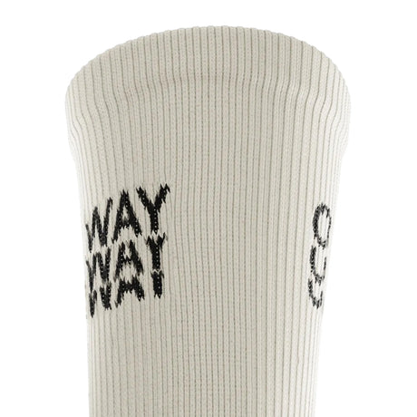 Outway Core Off White Crew unisex running sock - Off White - cuff close-up