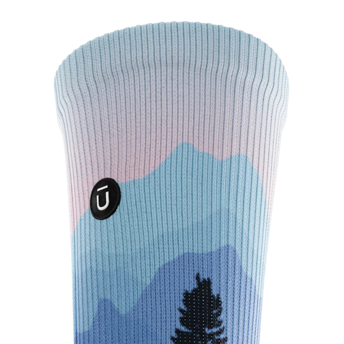 Outway Dreamline Summit Crew unisex running sock - Blue - cuff close-up