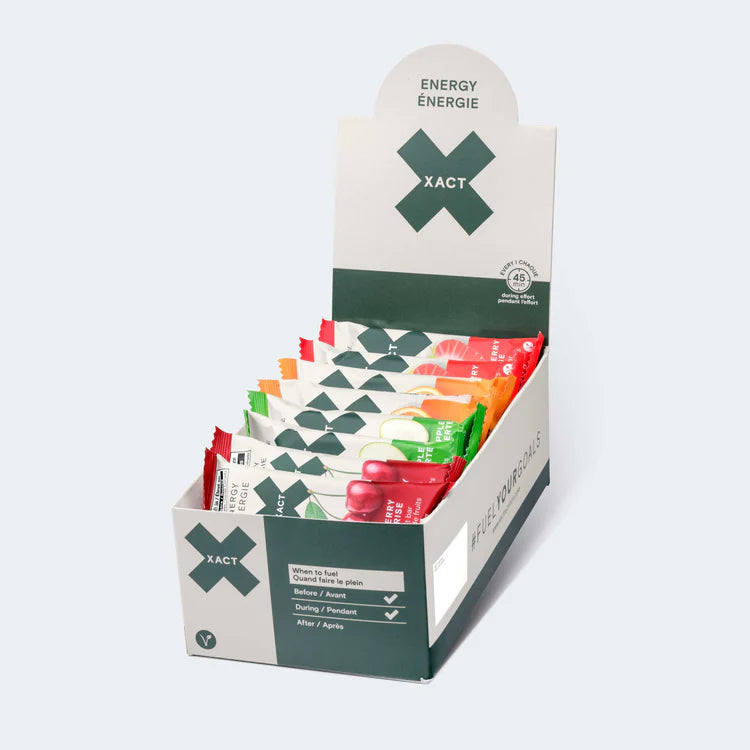 Xact Nutrition Énergie Barres énergétiques végétaliennes pour sportifs - boîte mixte