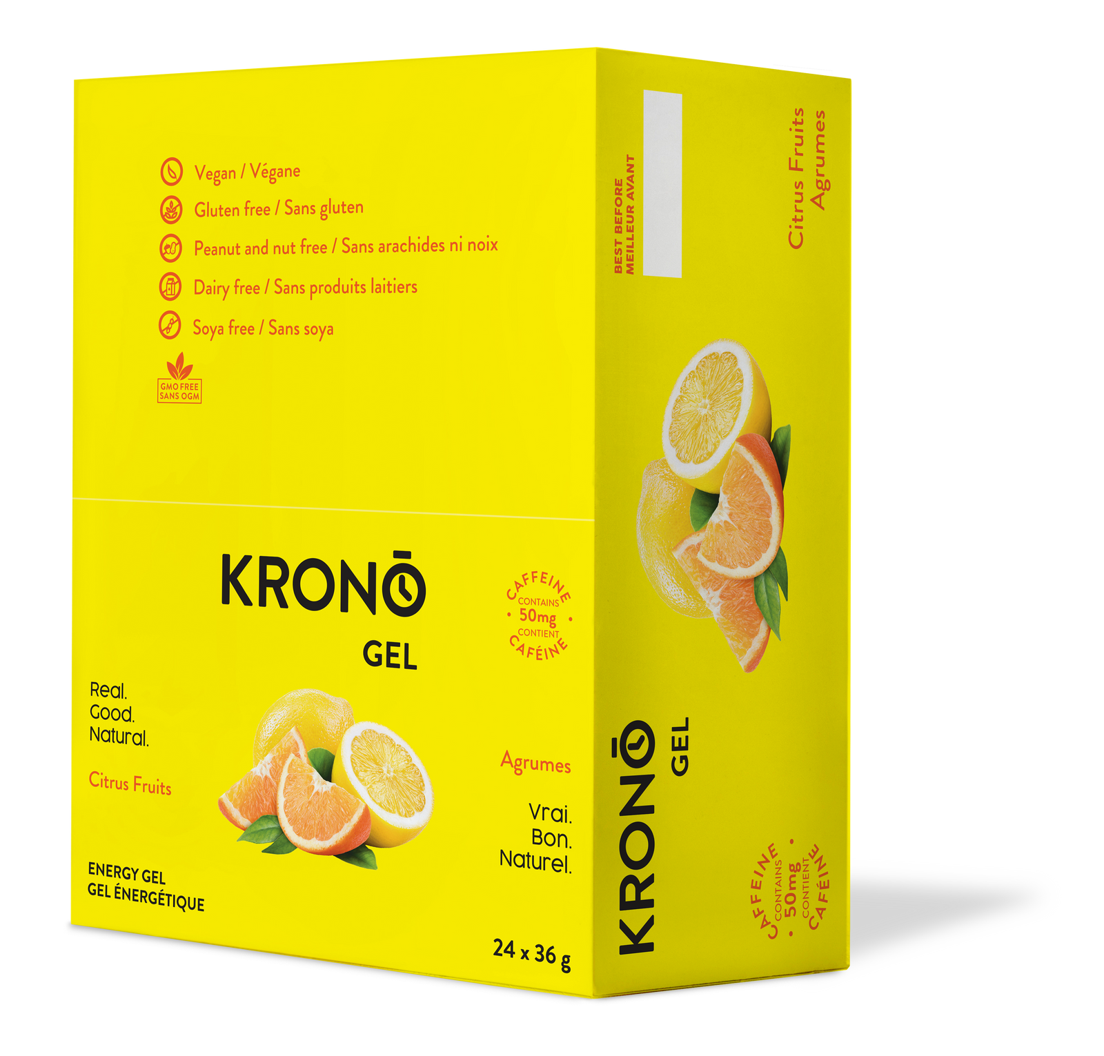 Krono Nutrition Gel énergétique Agrumes - Boîte de 24