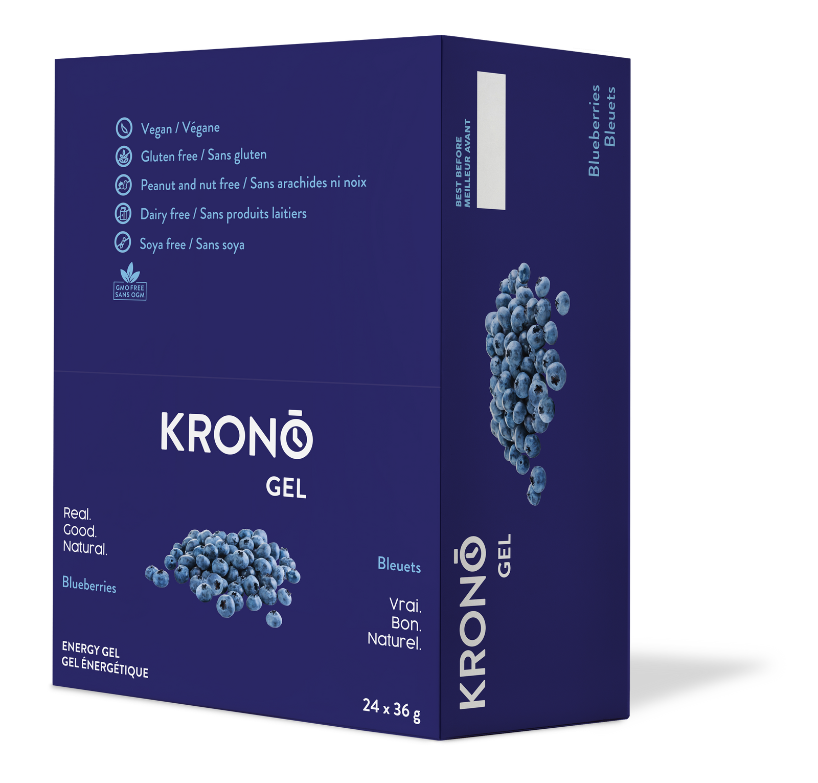 Krono Nutrition Blueberry Energy Gel - Box of 24