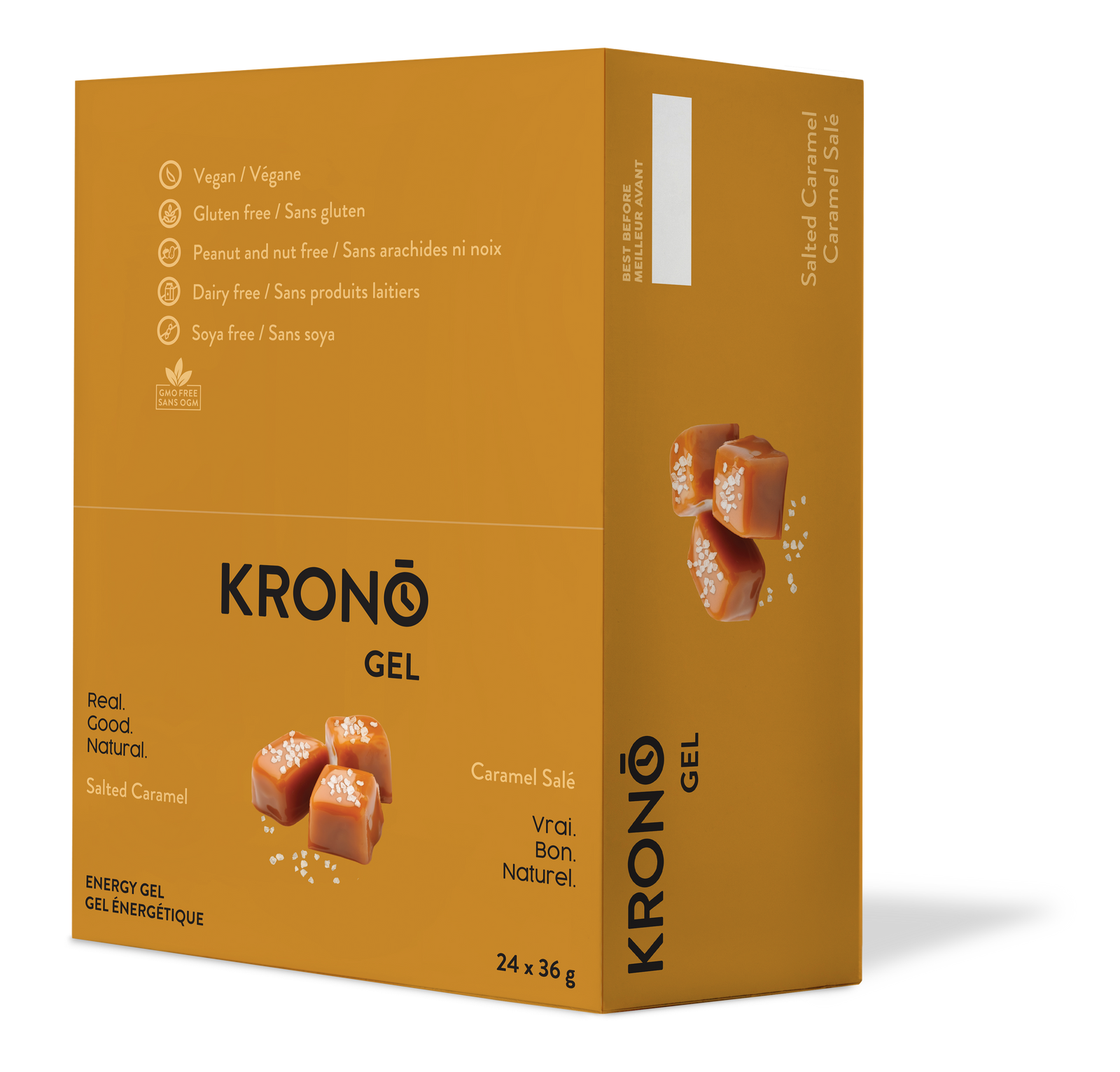 Krono Nutrition Gel énergétique Caramel salé - Boîte de 24