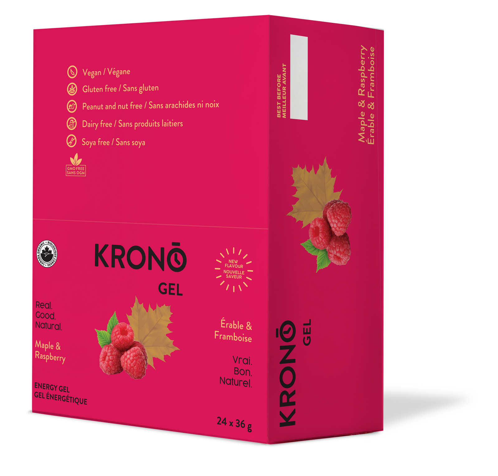 Krono Nutrition Maple & Raspberry Energy Gel - Box of 24