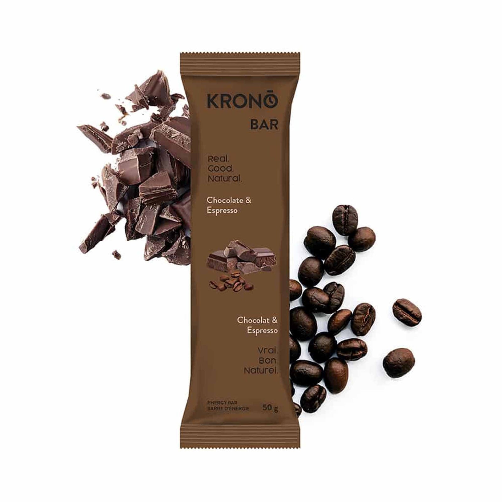 Krono Barre énergétique Chocolat et espresso - Boîte de 12