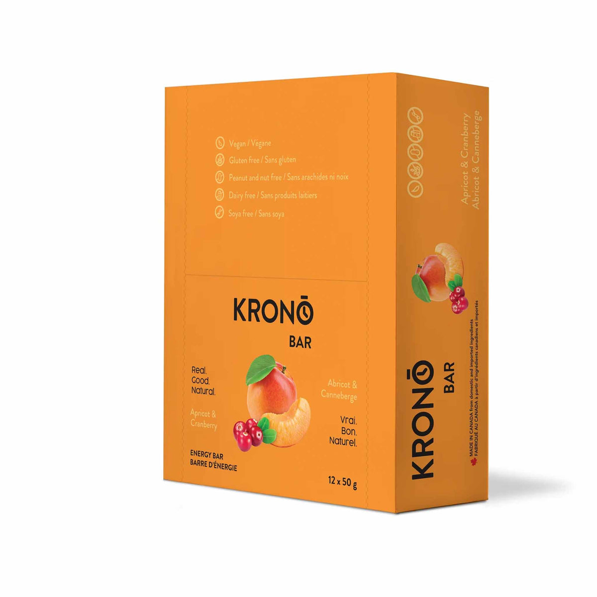 Krono Nutrition Krono Nutrition barres énergétique abricot & canneberge