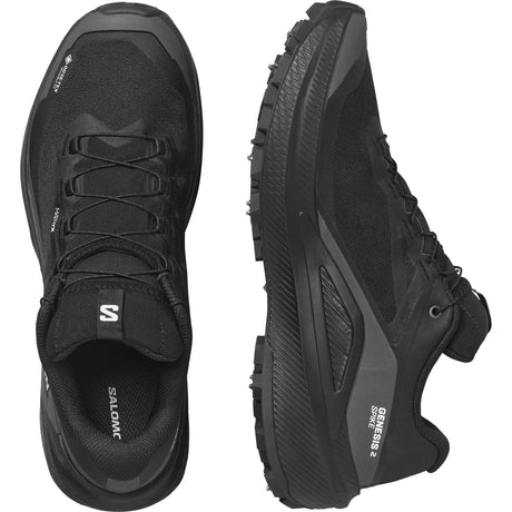 Salomon Genesis 2 GTX Spike chaussures de course en sentier unisexe - Black / Black / White, détail