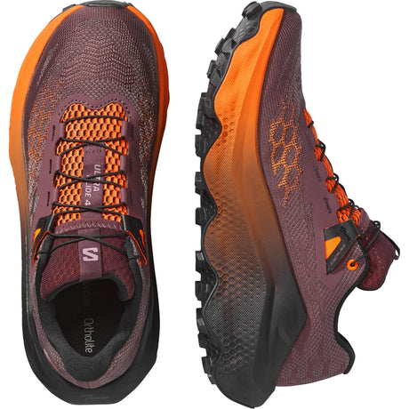 Salomon Ultra Glide 4 chaussures de course à pied trail femme – Huckleberry / Black / Red Orange (vue produit 6)