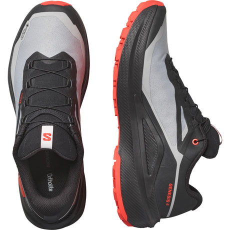 Salomon Genesis 2 GTX men's trail running shoes - Black / Fiery Red / Ftw Silver