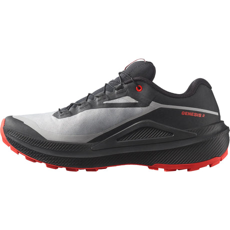 Salomon Genesis 2 GTX men's trail running shoes - Black / Fiery Red / Ftw Silver