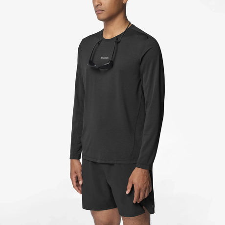 Salomon SHAKEout Core t-shirt de course à manches longues pour homme - Deep Black