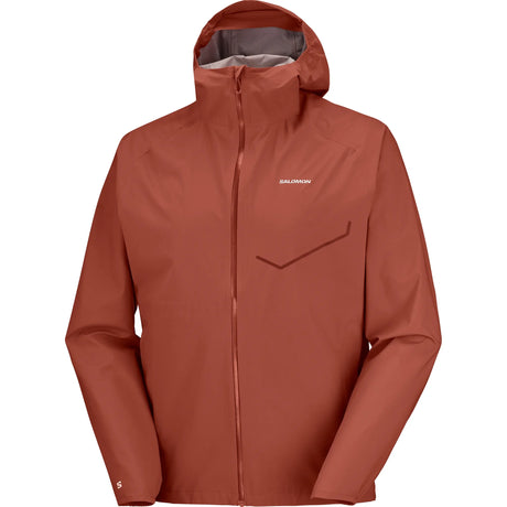 Salomon Bonatti Waterproof veste imperméable pour homme - Burnt Umber - vue de face