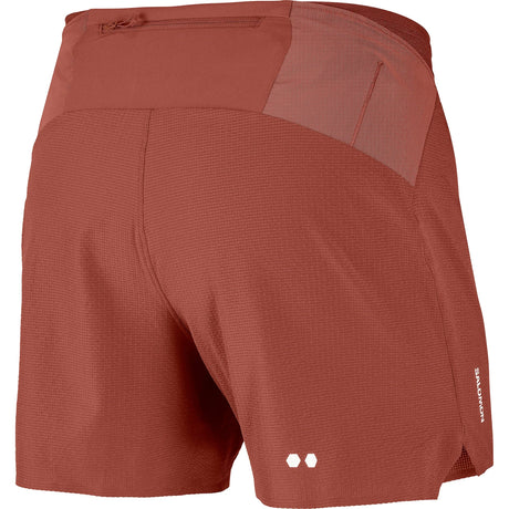 Salomon Sense Aero Stow short 5 po pour homme - Burnt Umber - vue de dos
