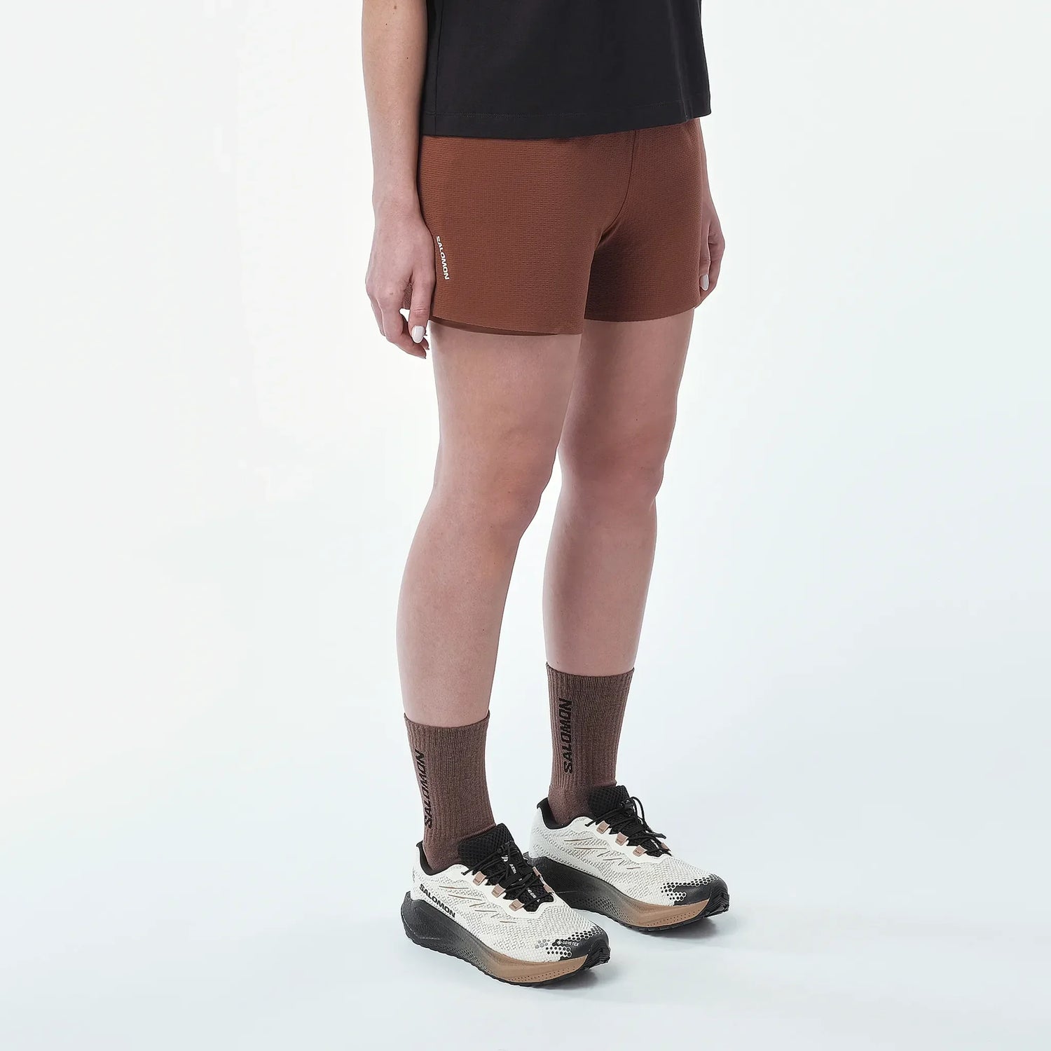 Salomon Sense Aero 2-en-1 short de trail 5 po pour femme - Burnt Umber