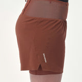 Salomon Sense Aero 2-en-1 short de trail 5 po pour femme - Burnt Umber
