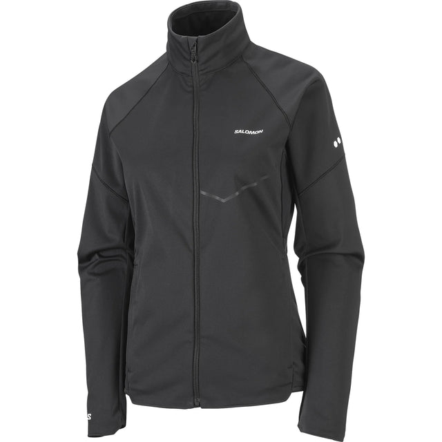 Salomon Sense Aero Softshell running jacket for women - Deep Black - front view