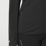 Salomon Sense Aero Softshell running jacket for women - Deep Black - worn