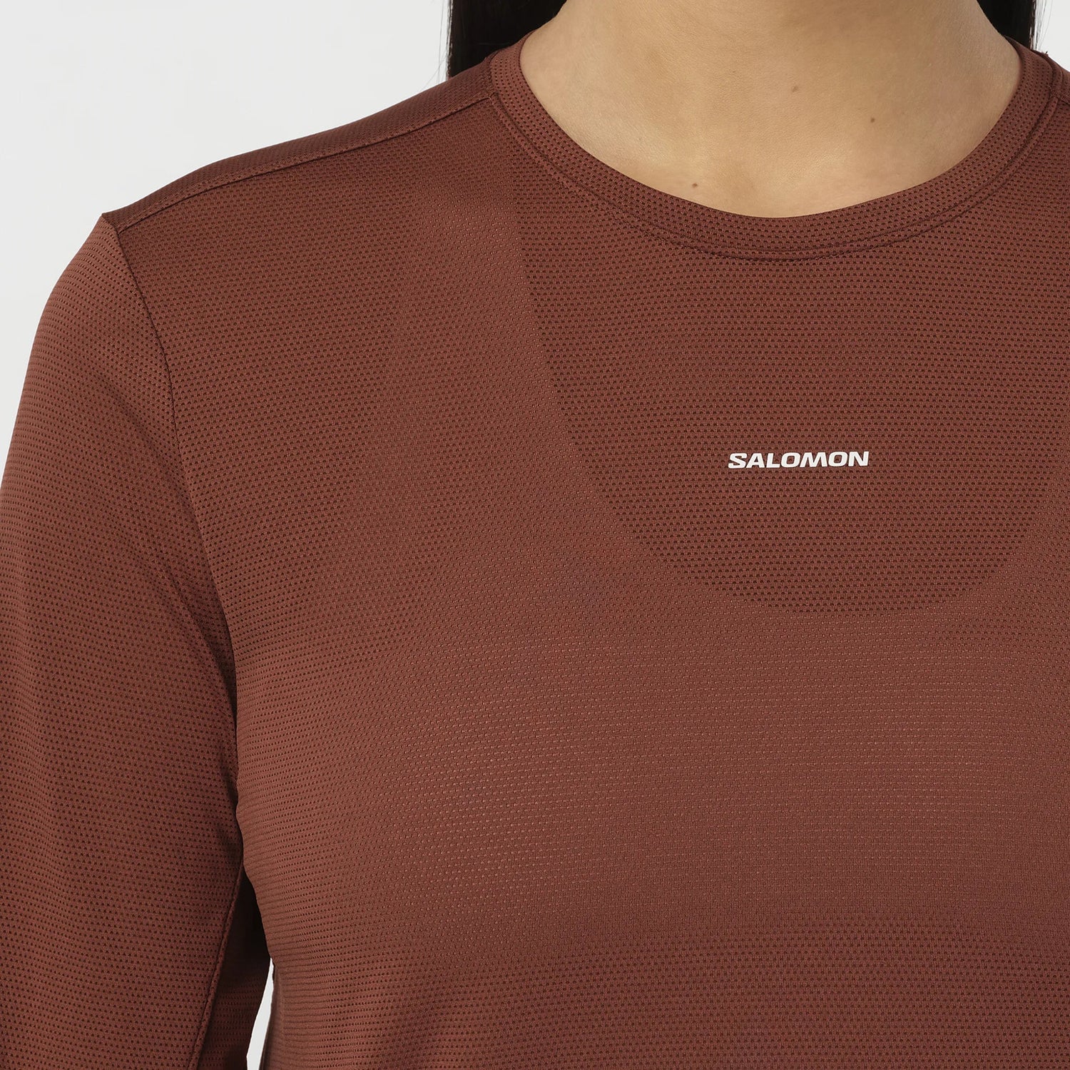 Salomon SHAKEout Core t-shirt de course à manches longues pour femme - Burnt Umber