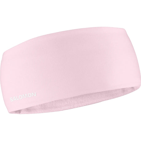 Salomon Run Tech unisex winter running headband - Icy Pink - front view
