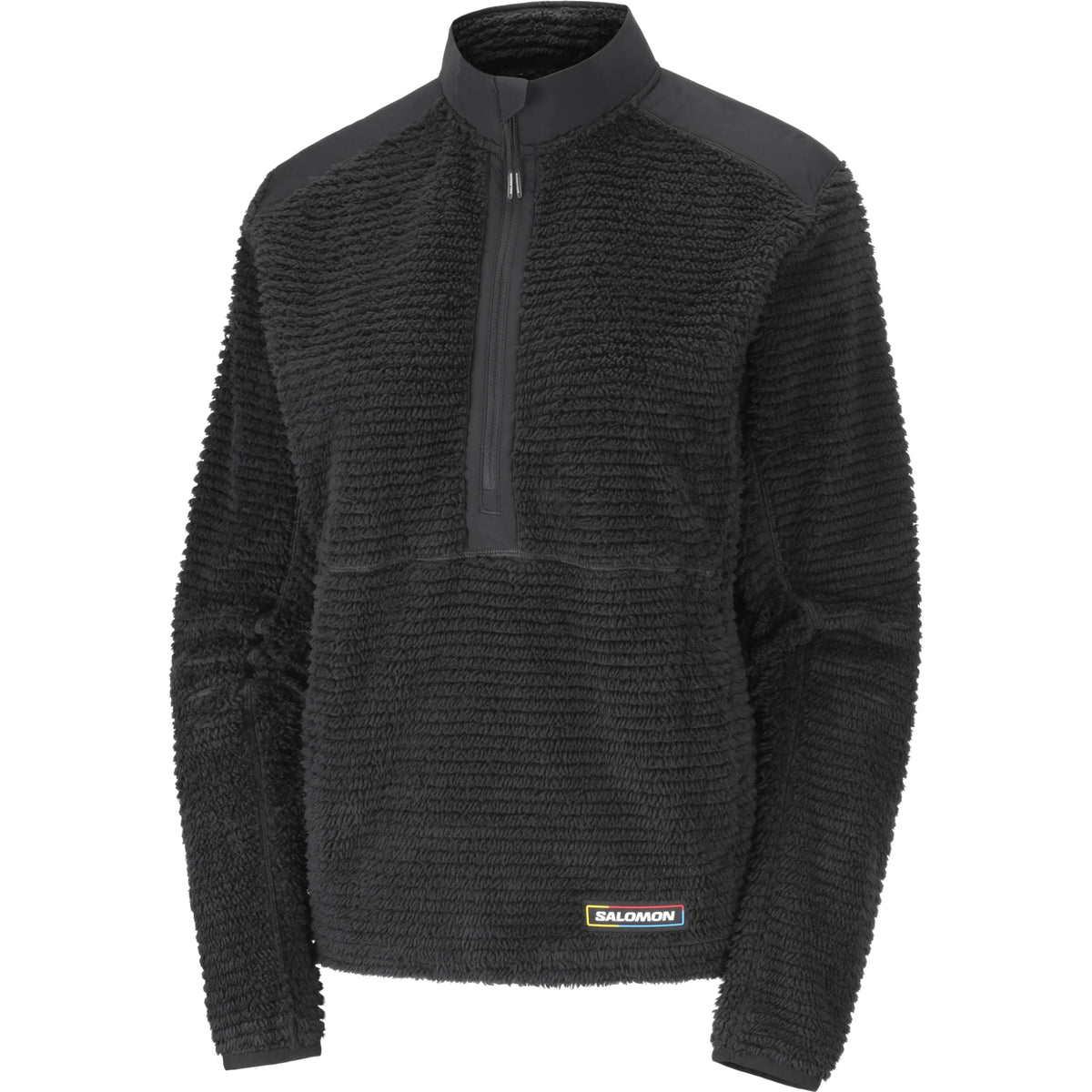 Salomon Thernova chandail polaire demi-zip pour femme – Deep Black (vue produit)