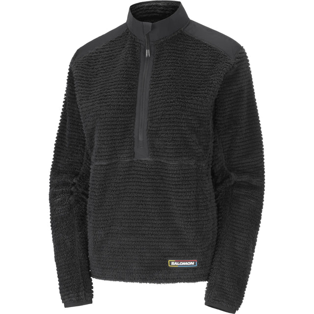 Salomon Thernova chandail polaire demi-zip pour femme – Deep Black (vue produit)