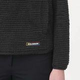 Salomon Thernova chandail polaire demi-zip pour femme – Deep Black (porté 3)