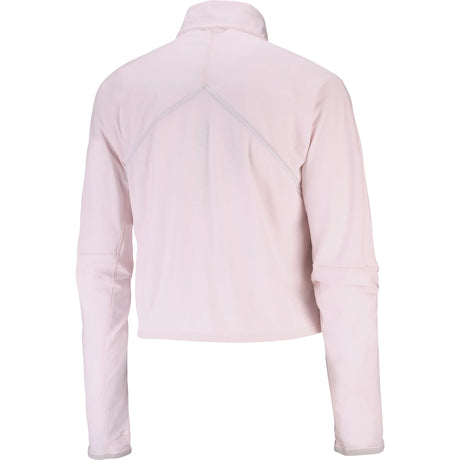 Salomon Sense Aero Hybrid cropped running pullover for women - Icy Pink - back view
