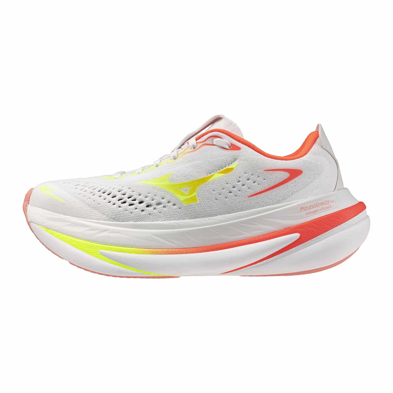 Mizuno Sky Prime chaussure de course à pied pour femme, coloris White / Lime Pulp — image principale
