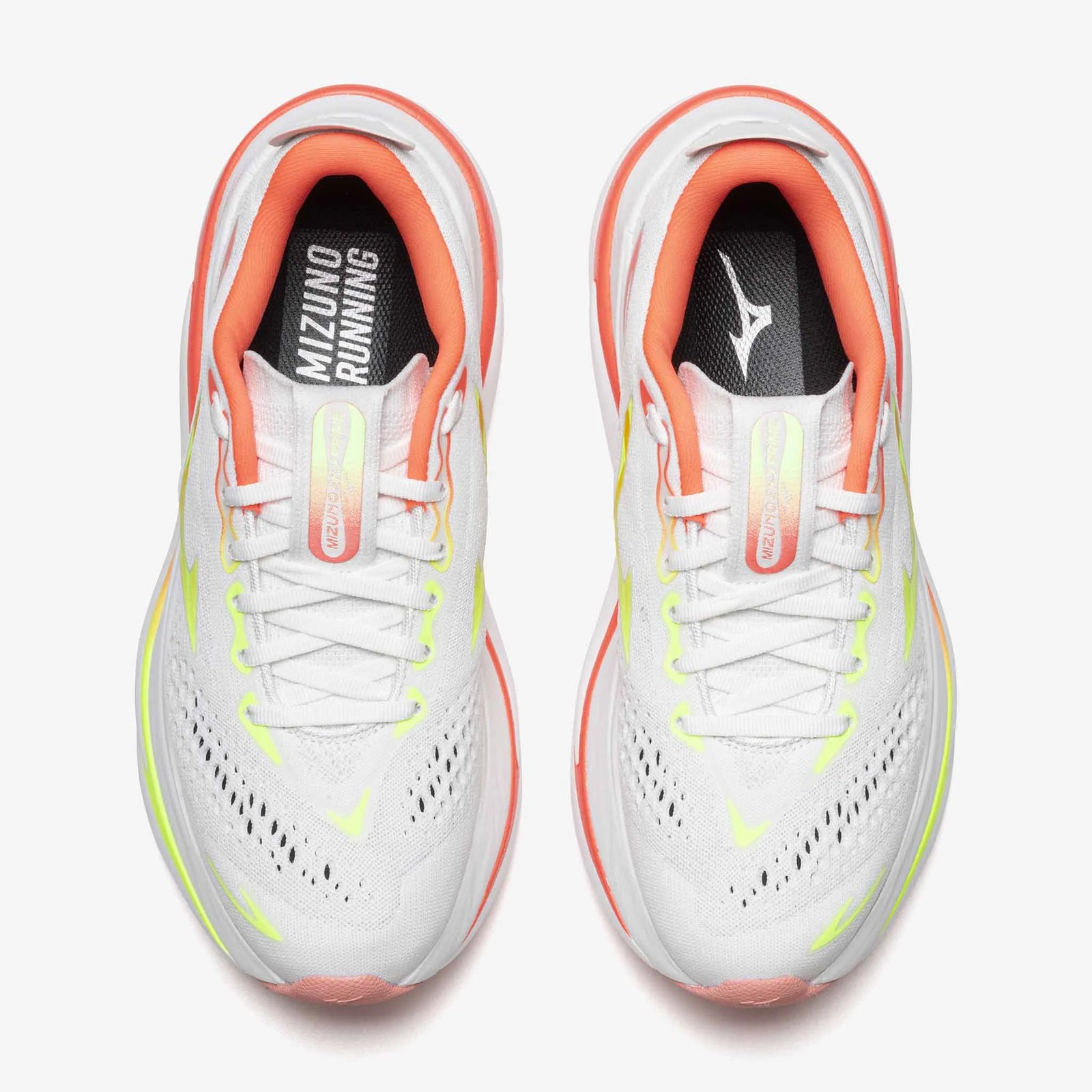 Mizuno Sky Prime chaussure de course à pied pour femme, coloris White / Lime Pulp — vue 2