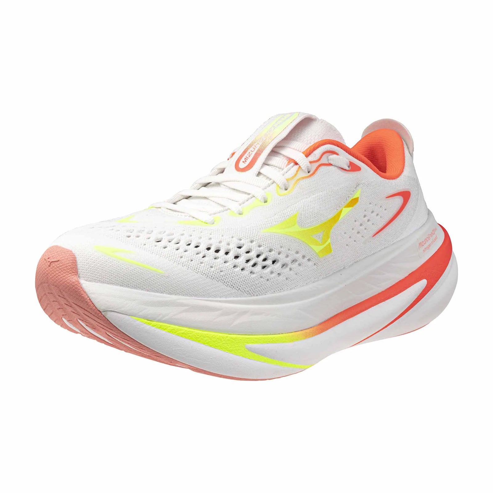 Mizuno Sky Prime chaussure de course à pied pour femme, coloris White / Lime Pulp — vue 7