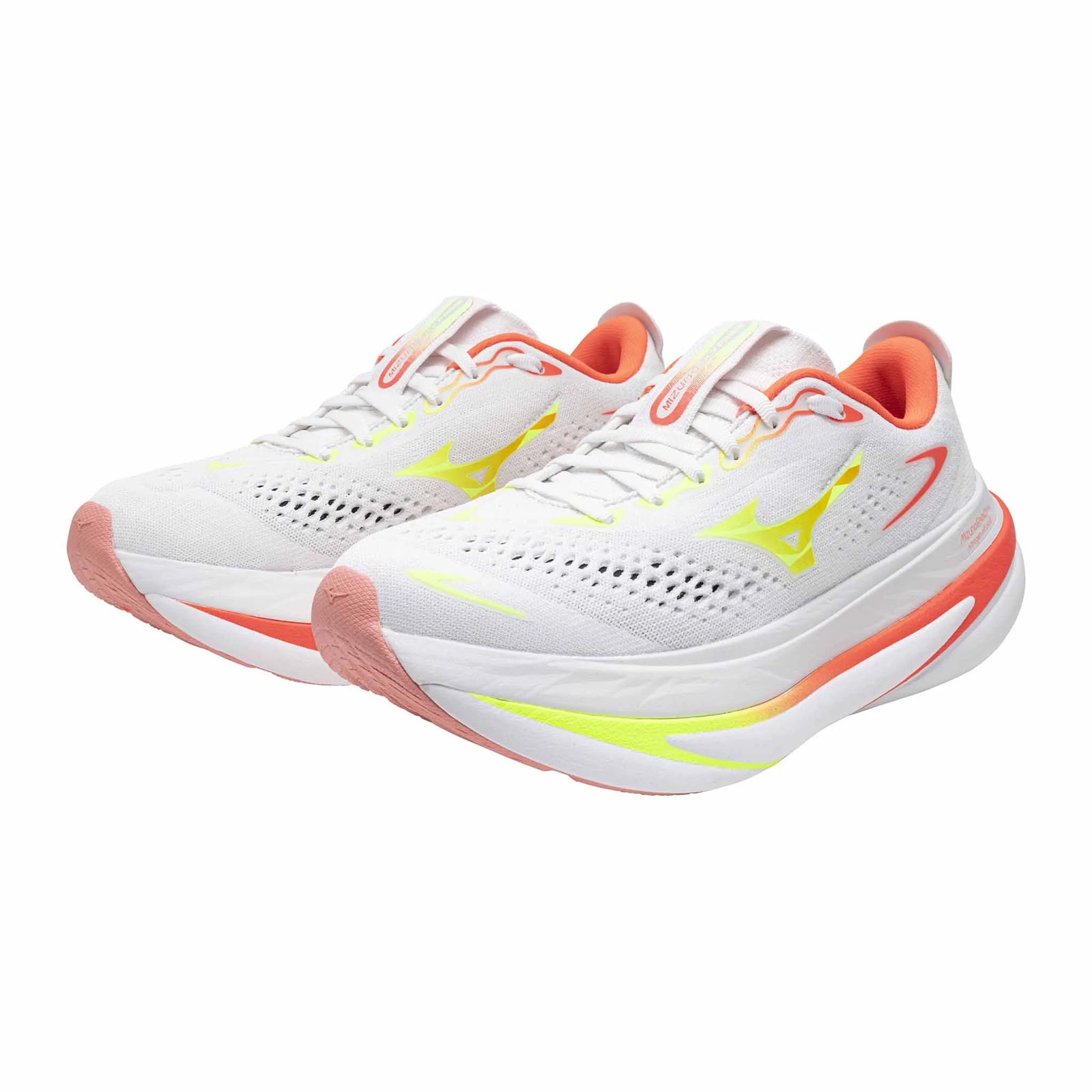 Mizuno Sky Prime chaussure de course à pied pour femme, coloris White / Lime Pulp — vue 9