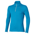 Mizuno Thermal Charge chandail demi-zip à manches longues de course à pied pour homme, coloris Bleu Jewel — image principale