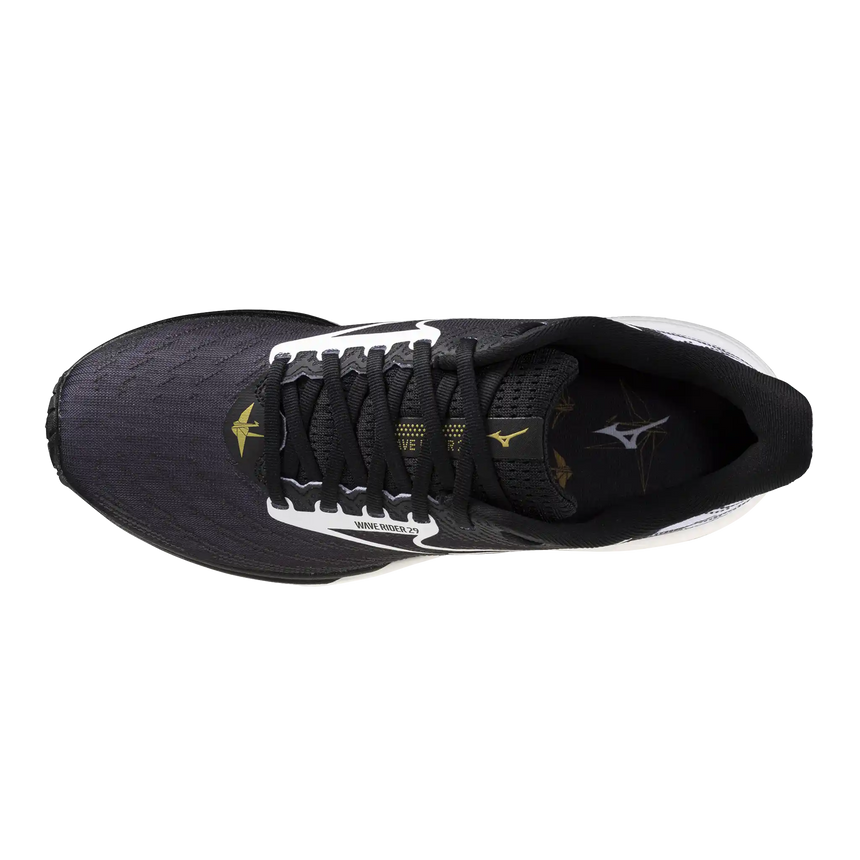 Mizuno Wave Rider 29 Origami chaussures de course à pied unisexes- Noir / Blanc