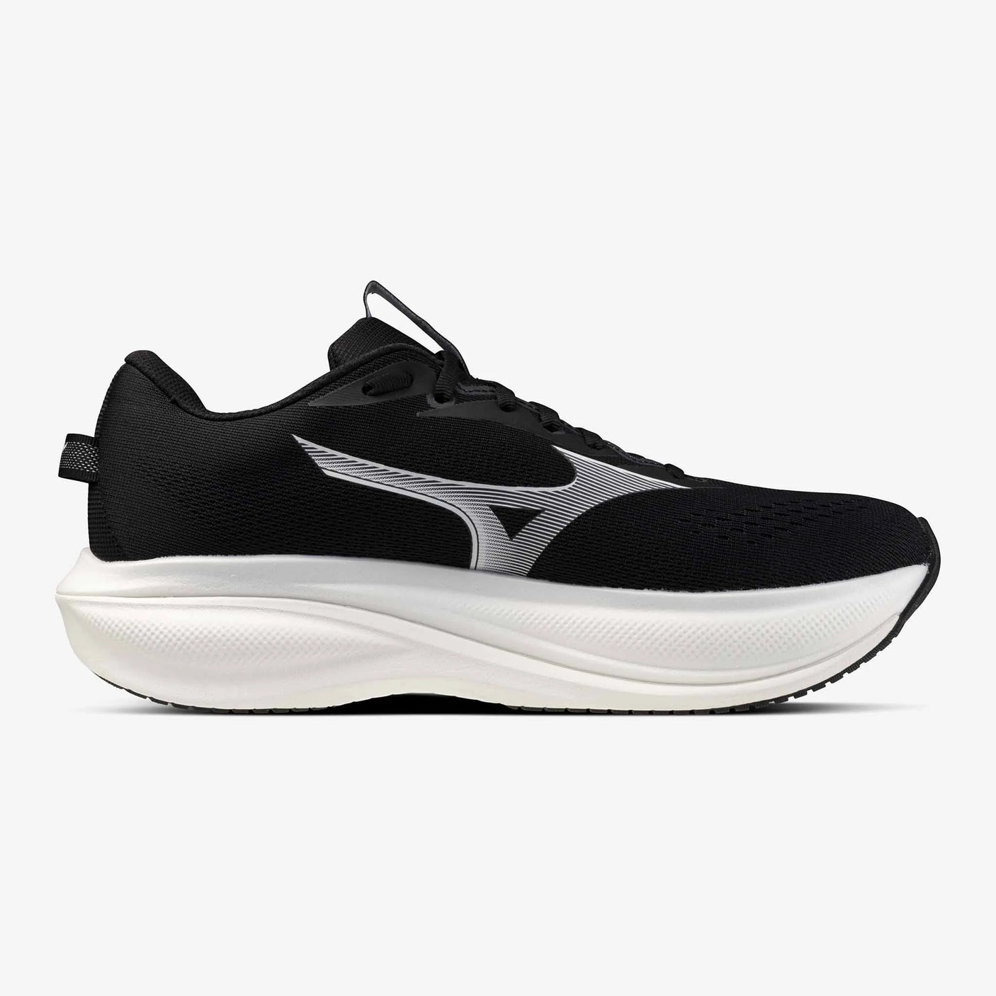 Mizuno Wave Rider 30 Men's Running Shoes - Black / White