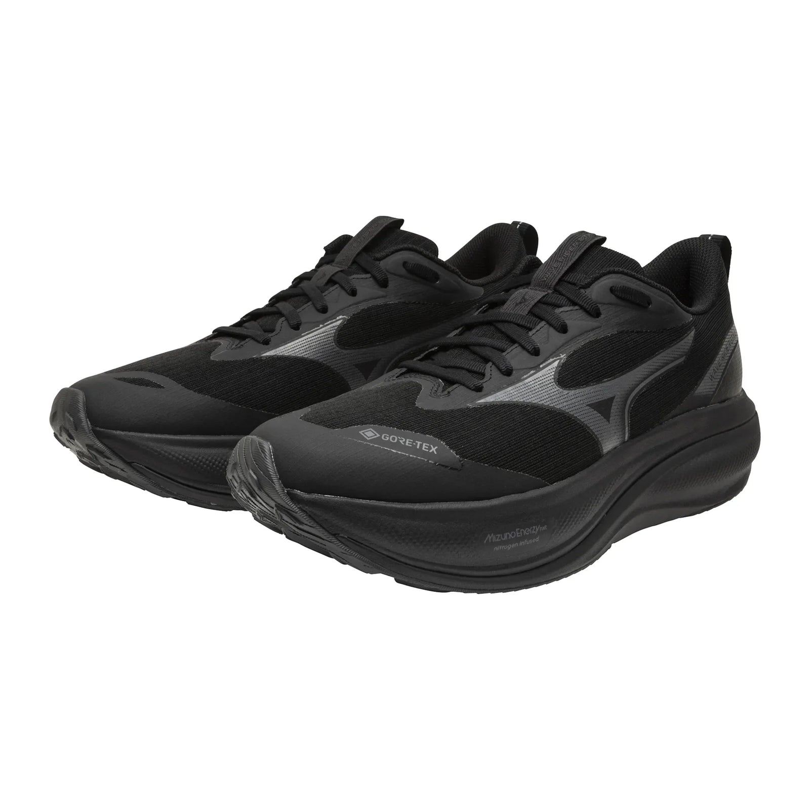 Mizuno Wave Rider GTX 4 chaussure de course à pied imperméable pour homme, coloris Black / Black Sand — vue 9